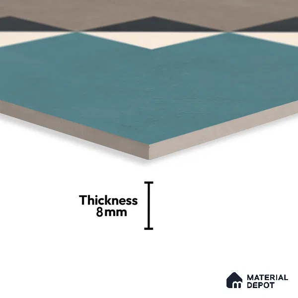 Moroccan Wall & Floor Tile TL 07270 Trend Late Decor 5008 200 mm x 200 mm Matte Finish Vitrified Tile - 8 mm | 4 Random Design | Suitable For living Room, Bedroom, Kitchen | Please Expect a Slight Variation of Pattern