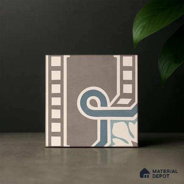 Moroccan Wall & Floor Tile TL 07271 Trend Late Decor 5009 200 mm x 200 mm Matte Finish Vitrified Tile - 8 mm | 4 Random Design | Suitable For living Room, Bedroom, Kitchen | Please Expect a Slight Variation of Pattern