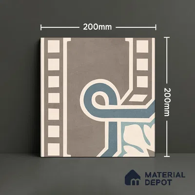 Moroccan Wall & Floor Tile TL 07271 Trend Late Decor 5009 200 mm x 200 mm Matte Finish Vitrified Tile - 8 mm | 4 Random Design | Suitable For living Room, Bedroom, Kitchen | Please Expect a Slight Variation of Pattern