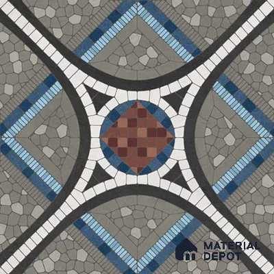 Moroccan Wall & Floor Tile TL 07274 Trend Moon Grey Decor 5012 200 mm x 200 mm Matte Finish Vitrified Tile - 8 mm | 4 Random Design | Suitable For living Room, Bedroom, Kitchen | Please Expect a Slight Variation of Pattern