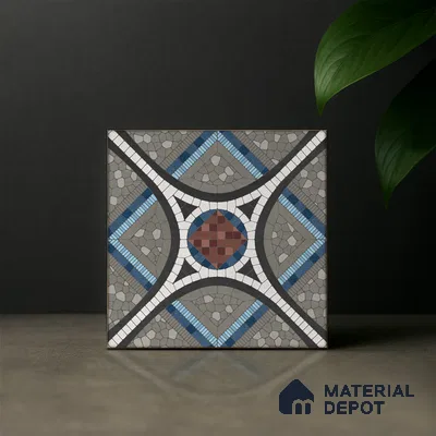 Moroccan Wall & Floor Tile TL 07274 Trend Moon Grey Decor 5012 200 mm x 200 mm Matte Finish Vitrified Tile - 8 mm | 4 Random Design | Suitable For living Room, Bedroom, Kitchen | Please Expect a Slight Variation of Pattern