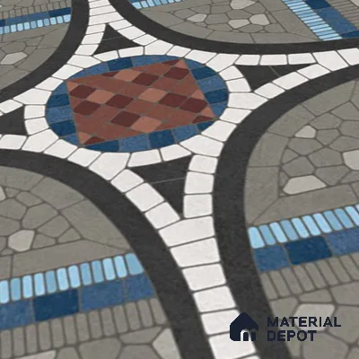 Moroccan Wall & Floor Tile TL 07274 Trend Moon Grey Decor 5012 200 mm x 200 mm Matte Finish Vitrified Tile - 8 mm | 4 Random Design | Suitable For living Room, Bedroom, Kitchen | Please Expect a Slight Variation of Pattern