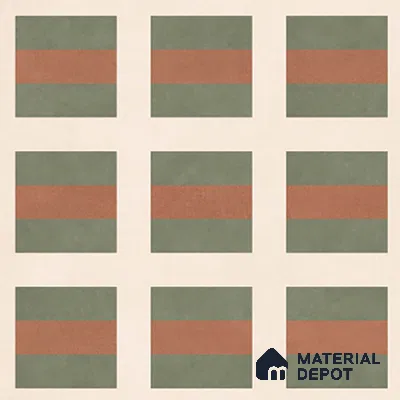 Moroccan Wall & Floor Tile TL 07283 Trend Terra Decor 5021 200 mm x 200 mm Matte Finish Vitrified Tile - 8 mm | 4 Random Design | Suitable For living Room, Bedroom, Kitchen | Please Expect a Slight Variation of Pattern