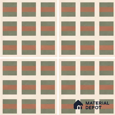 Moroccan Wall & Floor Tile TL 07283 Trend Terra Decor 5021 200 mm x 200 mm Matte Finish Vitrified Tile - 8 mm | 4 Random Design | Suitable For living Room, Bedroom, Kitchen | Please Expect a Slight Variation of Pattern
