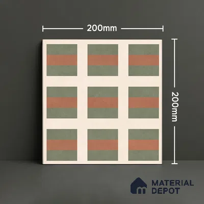 Moroccan Wall & Floor Tile TL 07283 Trend Terra Decor 5021 200 mm x 200 mm Matte Finish Vitrified Tile - 8 mm | 4 Random Design | Suitable For living Room, Bedroom, Kitchen | Please Expect a Slight Variation of Pattern