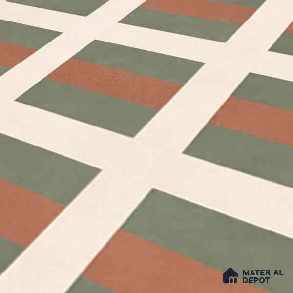 Moroccan Wall & Floor Tile TL 07283 Trend Terra Decor 5021 200 mm x 200 mm Matte Finish Vitrified Tile - 8 mm | 4 Random Design | Suitable For living Room, Bedroom, Kitchen | Please Expect a Slight Variation of Pattern