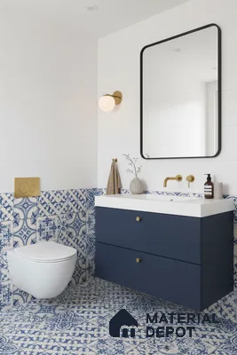 Moroccan Floor & Wall Tile TL 07295 Safi Blue 1 ft x 1 ft Ceramic Matte Finish - 9 mm | Suitable For Kitchen, Bathroom, Living Area (Sample)