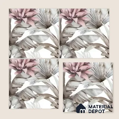 Moroccan Floor & Wall Tile TL 07324 Blush Breeze 1 ft x 1 ft Ceramic Matte Finish - 9 mm | Suitable For Kitchen, Bathroom, Dining Area | Please Expect a Slight Variation of Pattern