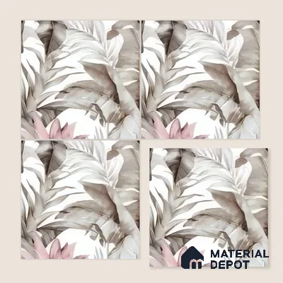 Moroccan Floor & Wall Tile TL 07324 C Petal Whisper 1 ft x 1 ft Ceramic Matte Finish - 9 mm | Suitable For Kitchen, Bathroom, Dining Area | Please Expect a Slight Variation of Pattern