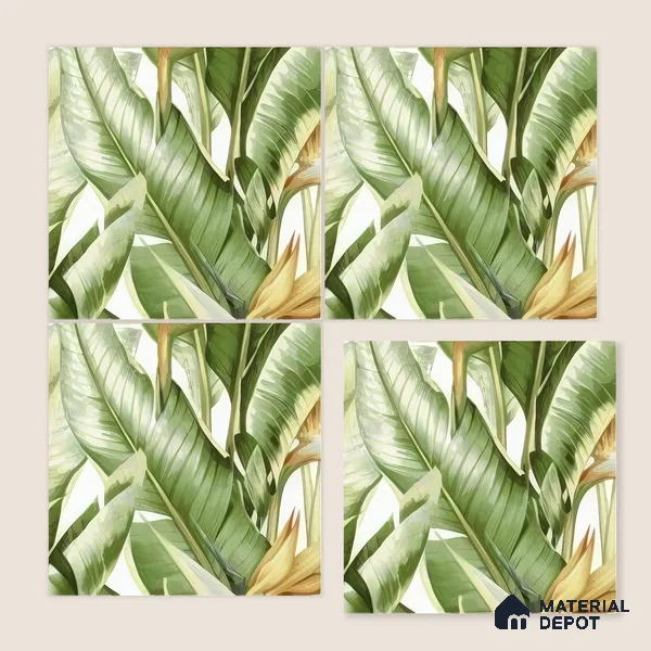 Moroccan Floor & Wall Tile TL 07325 B Verde Tropic 1 ft x 1 ft Ceramic Matte Finish - 9 mm | Suitable For Kitchen, Bathroom, Dining Area | Please Expect a Slight Variation of Pattern