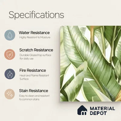 Moroccan Floor & Wall Tile TL 07325 B Verde Tropic 1 ft x 1 ft Ceramic Matte Finish - 9 mm | Suitable For Kitchen, Bathroom, Dining Area | Please Expect a Slight Variation of Pattern