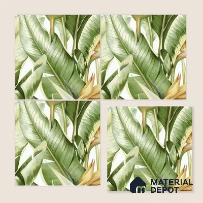 Moroccan Floor & Wall Tile TL 07325 C Jungle Flair 1 ft x 1 ft Ceramic Matte Finish - 9 mm | Suitable For Kitchen, Bathroom, Dining Area | Please Expect a Slight Variation of Pattern