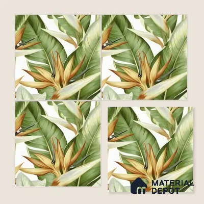 Moroccan Floor & Wall Tile TL 07325 D Lush Haven 1 ft x 1 ft Ceramic Matte Finish - 9 mm | Suitable For Kitchen, Bathroom, Dining Area | Please Expect a Slight Variation of Pattern