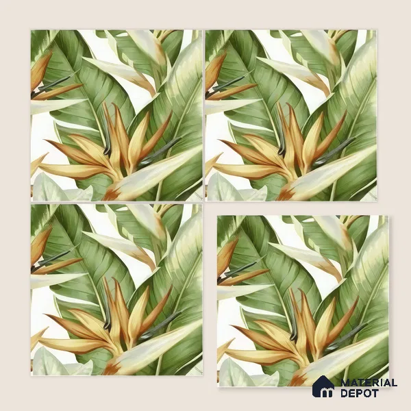 Moroccan Floor & Wall Tile TL 07325 D Lush Haven 1 ft x 1 ft Ceramic Matte Finish - 9 mm | Suitable For Kitchen, Bathroom, Dining Area | Please Expect a Slight Variation of Pattern