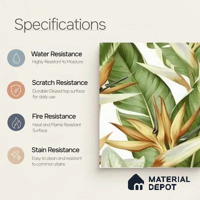 Moroccan Floor & Wall Tile TL 07325 D Lush Haven 1 ft x 1 ft Ceramic Matte Finish - 9 mm | Suitable For Kitchen, Bathroom, Dining Area | Please Expect a Slight Variation of Pattern