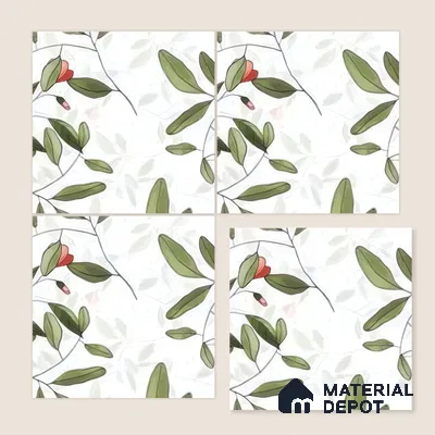 Moroccan Floor & Wall Tile TL 07326 C Petal Trail 1 ft x 1 ft Ceramic Matte Finish - 9 mm | Suitable For Kitchen, Bathroom, Dining Area | Please Expect a Slight Variation of Pattern