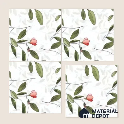 Moroccan Floor & Wall Tile TL 07326 D Soft Twig 1 ft x 1 ft Ceramic Matte Finish - 9 mm | Suitable For Kitchen, Bathroom, Dining Area | Please Expect a Slight Variation of Pattern