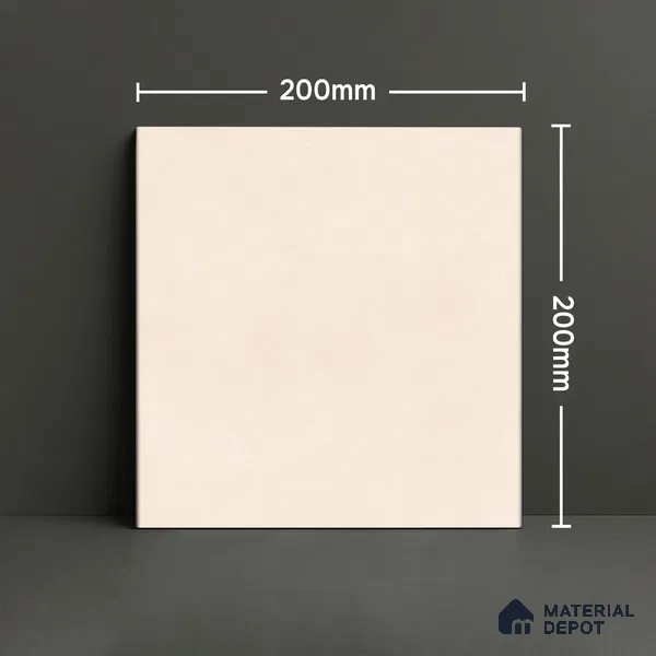 Subway Wall & Floor Matte Finish Beige Vitrified Tile | TL 07363 8 inch x 8 inch - 8 mm | Suitable For Bathroom, Kitchen Backsplash & Restaurant
