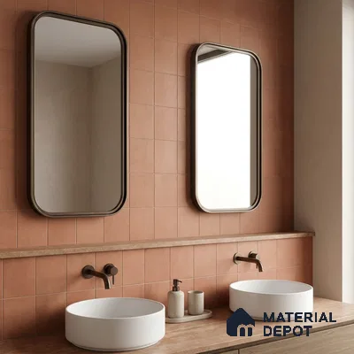 Subway Wall & Floor Tile TL 07365 Trend Terra 200 mm x 200 mm Matte Finish Vitrified Tile - 8 mm | 4 Random Design | Suitable For living Room, Bedroom, Kitchen | Please Expect a Slight Variation of Pattern (Sample)