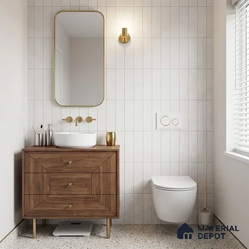 Subway Matte Finish White Vitrified Wall Tile | TL 07366 B 12 inch x 3 inch - 8.5 mm | Suitable For Bathroom, Kitchen Backsplash & Restaurant