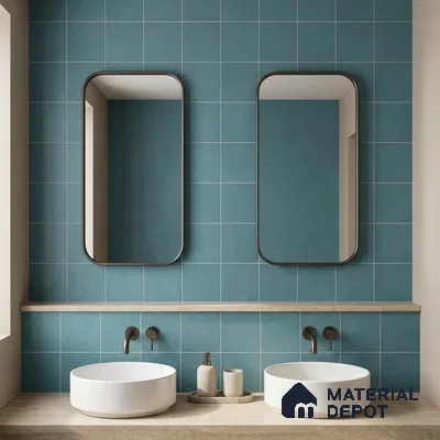 Subway Wall & Floor Tile TL 07367 Trend Mint 200 mm x 200 mm Matte Finish Vitrified Tile - 8 mm | 4 Random Design | Suitable For living Room, Bedroom, Kitchen | Please Expect a Slight Variation of Pattern (Sample)