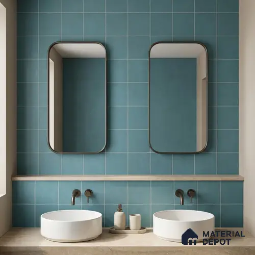 Subway Wall & Floor Tile TL 07367 Trend Mint 200 mm x 200 mm Matte Finish Vitrified Tile - 8 mm | 4 Random Design | Suitable For living Room, Bedroom, Kitchen | Please Expect a Slight Variation of Pattern