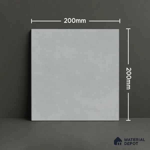 Subway Wall & Floor Matte Finish Silver Vitrified Tile | TL 07368 8 inch x 8 inch - 8 mm | Suitable For Bathroom, Kitchen Backsplash & Restaurant