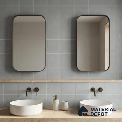Subway Wall & Floor Tile TL 07368 Trend Silver 200 mm x 200 mm Matte Finish Vitrified Tile - 8 mm | 4 Random Design | Suitable For living Room, Bedroom, Kitchen | Please Expect a Slight Variation of Pattern (Sample)