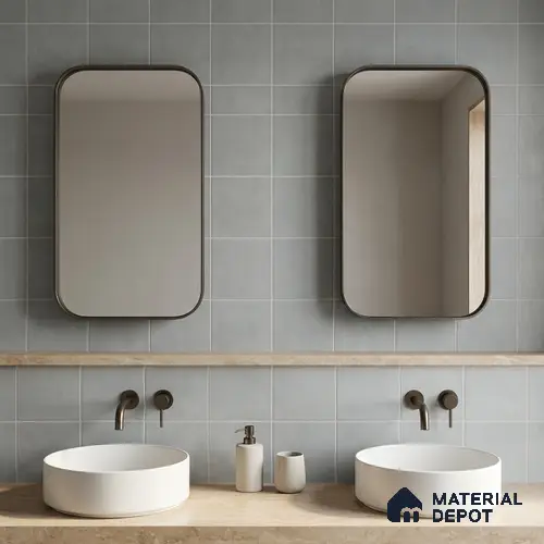 Subway Wall & Floor Tile TL 07368 Trend Silver 200 mm x 200 mm Matte Finish Vitrified Tile - 8 mm | 4 Random Design | Suitable For living Room, Bedroom, Kitchen | Please Expect a Slight Variation of Pattern