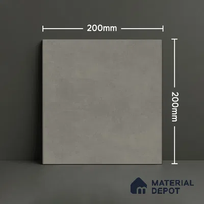 Subway Wall & Floor Matte Finish Grey Vitrified Tile | TL 07369 8 inch x 8 inch - 8 mm | Suitable For Bathroom, Kitchen Backsplash & Restaurant