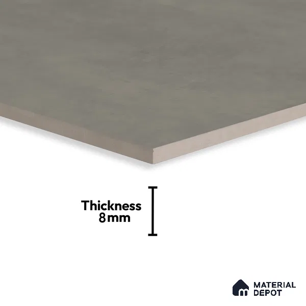 Subway Wall & Floor Matte Finish Grey Vitrified Tile | TL 07369 8 inch x 8 inch - 8 mm | Suitable For Bathroom, Kitchen Backsplash & Restaurant
