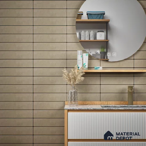 Subway Matte Finish Brown Vitrified Wall Tile | TL 07370 B 12 inch x 3 inch - 8.5 mm | Suitable For Bathroom, Kitchen Backsplash & Restaurant