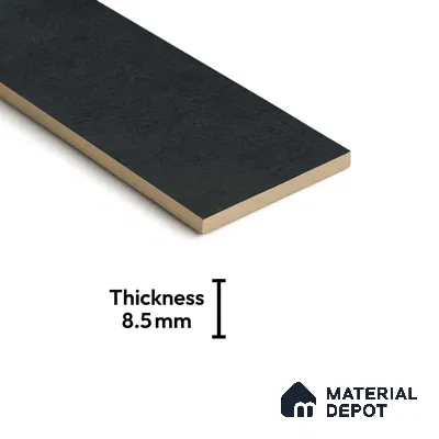 Subway Matte Finish Black Vitrified Wall Tile | TL 07371 B 12 inch x 3 inch - 8.5 mm | Suitable For Bathroom, Kitchen Backsplash & Restaurant