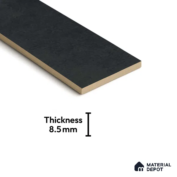 Subway Matte Finish Black Vitrified Wall Tile | TL 07371 B 12 inch x 3 inch - 8.5 mm | Suitable For Bathroom, Kitchen Backsplash & Restaurant