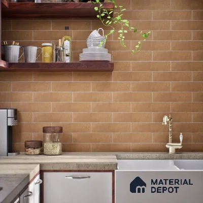 Subway Matte Finish Brown Vitrified Wall Tile | TL 07372 B 12 inch x 3 inch - 8.5 mm | Suitable For Bathroom, Kitchen Backsplash & Restaurant
