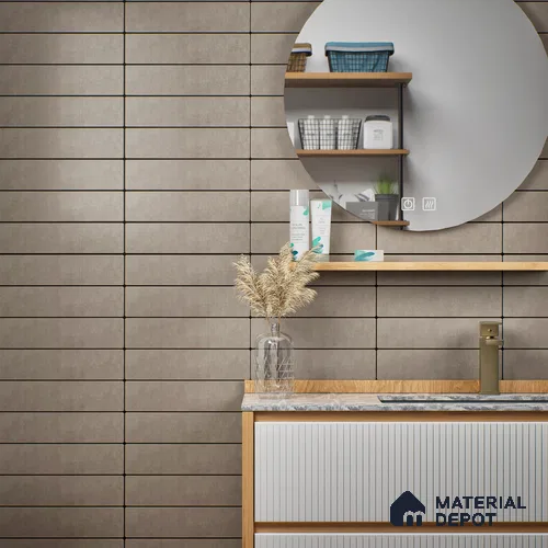 Subway Matte Finish Brown Vitrified Wall Tile | TL 07373 B 12 inch x 3 inch - 8.5 mm | Suitable For Bathroom, Kitchen Backsplash & Restaurant