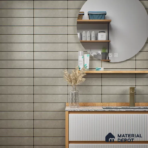 Subway Matte Finish Brown Vitrified Wall Tile | TL 07374 B 12 inch x 3 inch - 8.5 mm | Suitable For Bathroom, Kitchen Backsplash & Restaurant
