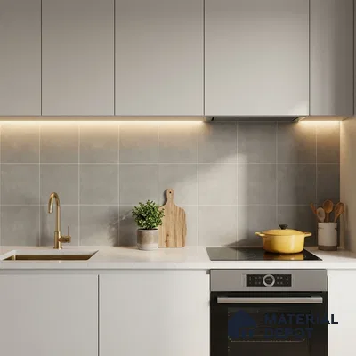Subway Wall & Floor Tile TL 07374 Trend Sand 200 mm x 200 mm Matte Finish Vitrified Tile - 8 mm | 4 Random Design | Suitable For Kitchen, Bathroom, Dining Area | Please Expect a Slight Variation of Pattern