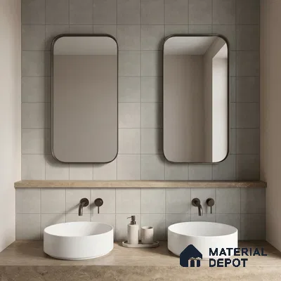 Subway Wall & Floor Tile TL 07374 Trend Sand 200 mm x 200 mm Matte Finish Vitrified Tile - 8 mm | 4 Random Design | Suitable For Kitchen, Bathroom, Dining Area | Please Expect a Slight Variation of Pattern