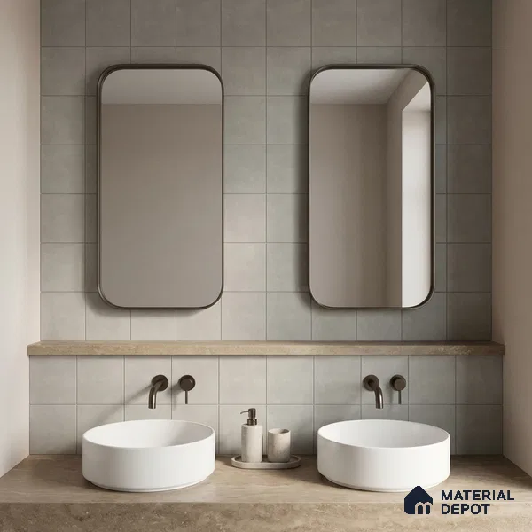 Subway Wall & Floor Tile TL 07374 Trend Sand 200 mm x 200 mm Matte Finish Vitrified Tile - 8 mm | 4 Random Design | Suitable For Kitchen, Bathroom, Dining Area | Please Expect a Slight Variation of Pattern