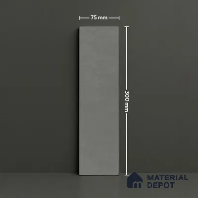 Subway Matte Finish Grey Vitrified Wall Tile | TL 07375 B 12 inch x 3 inch - 8.5 mm | Suitable For Bathroom, Kitchen Backsplash & Restaurant