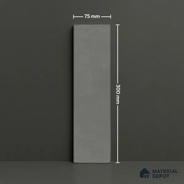 Subway Matte Finish Grey Vitrified Wall Tile | TL 07375 B 12 inch x 3 inch - 8.5 mm | Suitable For Bathroom, Kitchen Backsplash & Restaurant