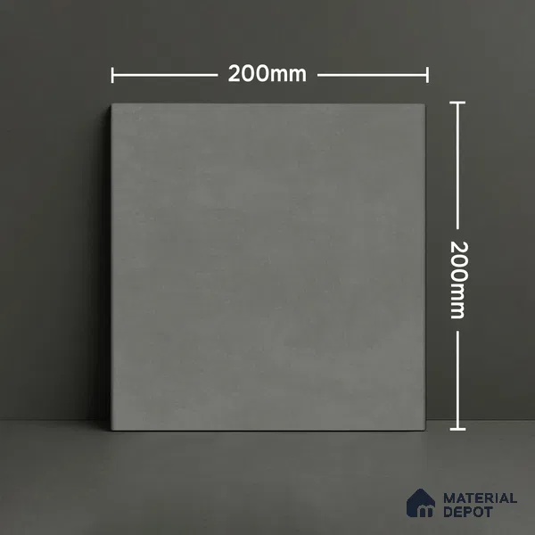 Subway Wall & Floor Matte Finish Grey Vitrified Tile | TL 07375 8 inch x 8 inch - 8 mm | Suitable For Bathroom, Kitchen Backsplash & Restaurant