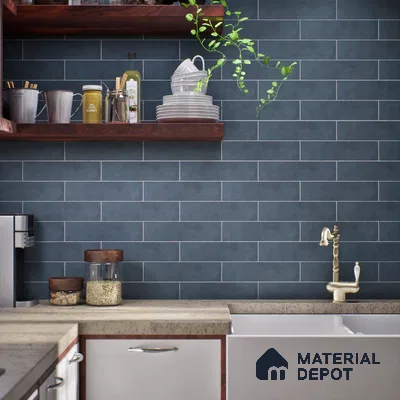 Subway Matte Finish Black Vitrified Wall Tile | TL 07376 B 12 inch x 3 inch - 8.5 mm | Suitable For Bathroom, Kitchen Backsplash & Restaurant