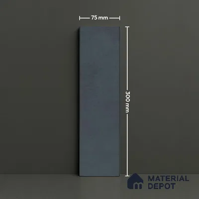 Subway Matte Finish Black Vitrified Wall Tile | TL 07376 B 12 inch x 3 inch - 8.5 mm | Suitable For Bathroom, Kitchen Backsplash & Restaurant