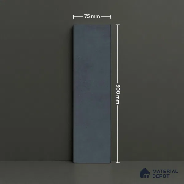 Subway Matte Finish Black Vitrified Wall Tile | TL 07376 B 12 inch x 3 inch - 8.5 mm | Suitable For Bathroom, Kitchen Backsplash & Restaurant