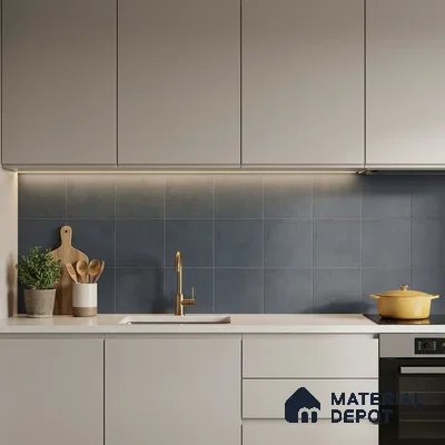 Subway Wall & Floor Tile TL 07376 Trend Concrete 200 mm x 200 mm Matte Finish Vitrified Tile - 8 mm | 4 Random Design | Suitable For living Room, Bedroom, Kitchen | Please Expect a Slight Variation of Pattern (Sample)
