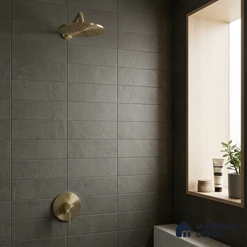 Subway Matte Finish Grey Vitrified Wall Tile | TL 07377 B 12 inch x 3 inch - 8.5 mm | Suitable For Bathroom, Kitchen Backsplash & Restaurant