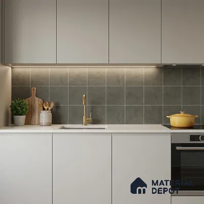 Subway Wall & Floor Tile TL 07377 Trend Cedar 200 mm x 200 mm Matte Finish Vitrified Tile - 8 mm | 4 Random Design | Suitable For living Room, Bedroom, Kitchen | Please Expect a Slight Variation of Pattern (Sample)