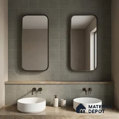 Subway Wall & Floor Tile TL 07377 Trend Cedar 200 mm x 200 mm Matte Finish Vitrified Tile - 8 mm | 4 Random Design | Suitable For living Room, Bedroom, Kitchen | Please Expect a Slight Variation of Pattern (Sample)